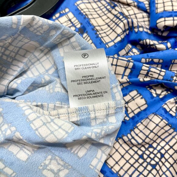 Anthropologie Dhruv Kapoor Plaid Mesh Midi Dress in Blue Size S - Picture 12 of 14